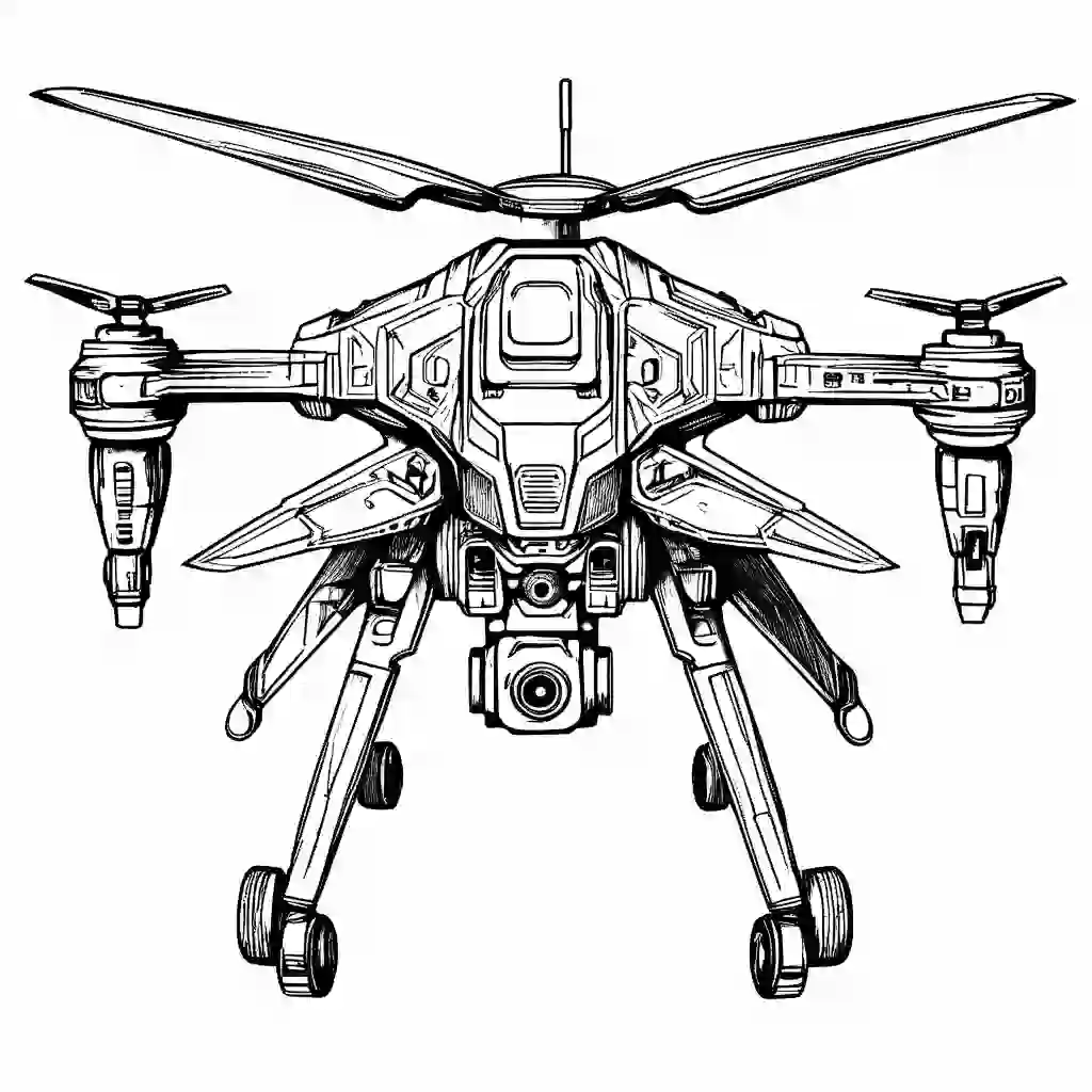 Drone coloring pages